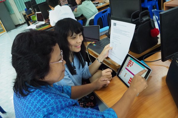 บรรยากาศการอบรมการใช้แอพ Hopscotch 